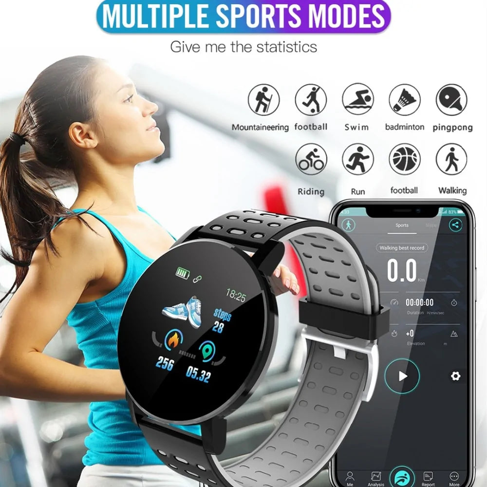 2021 Bluetooth Smart Watch with Blood Pressure Monitoring for Android iOS Smartphones