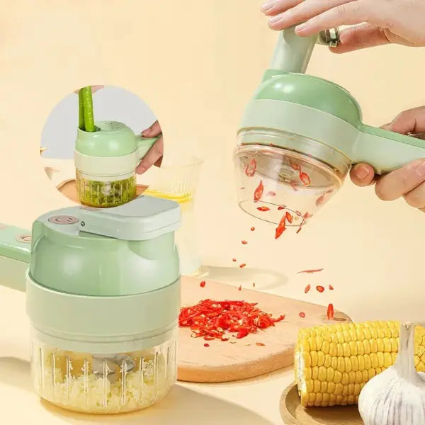 4in1 Electric Vegetable Cutter Set