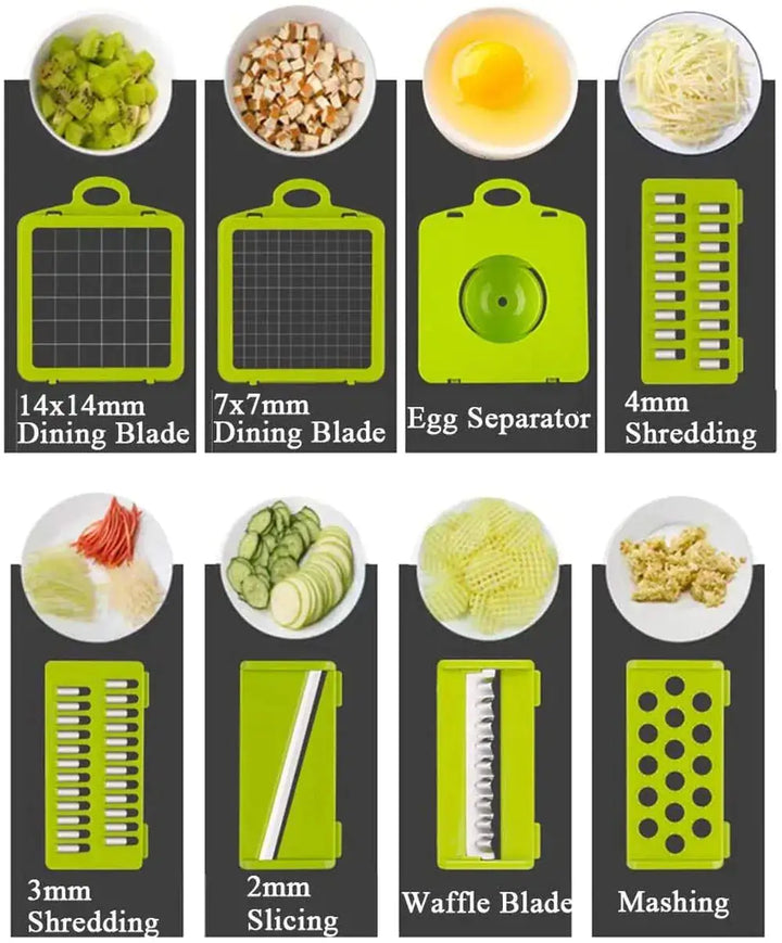 12 in 1 Vegetable Cutter Chopper With Basket
