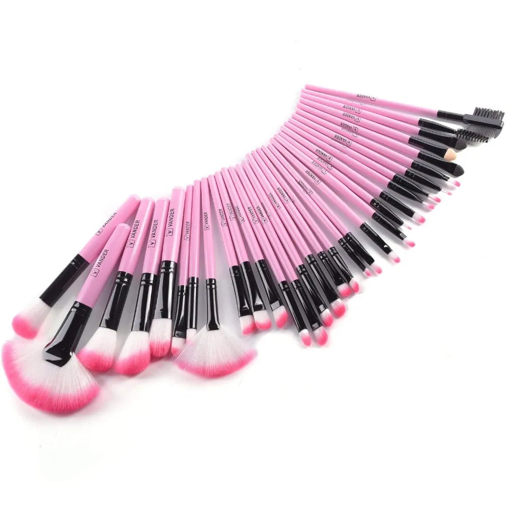Stock Clearance 32-Piece Makeup Brushes Professional Cosmetic Make Up Brush Set