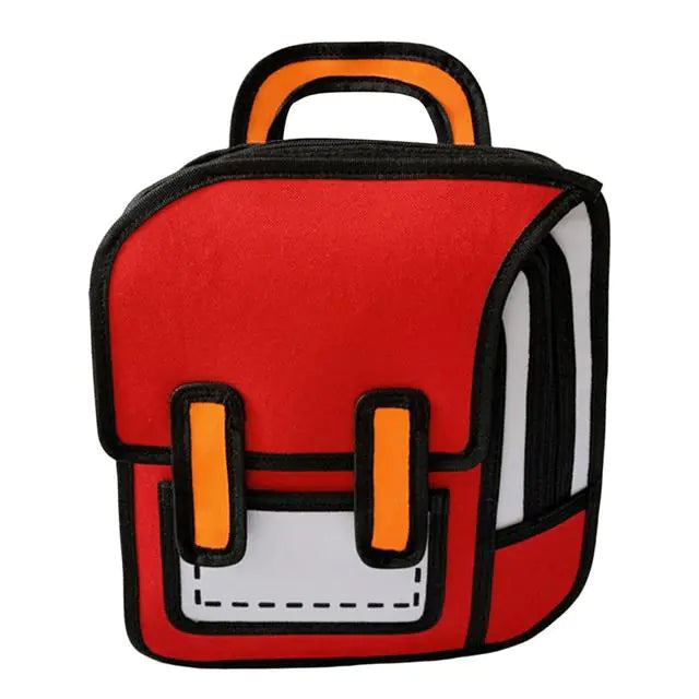 2D Comic Adjustable Strap Bookbag