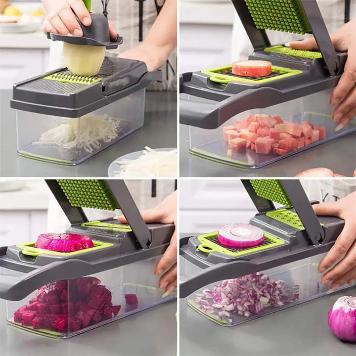 12 in 1 Vegetable Cutter Chopper With Basket