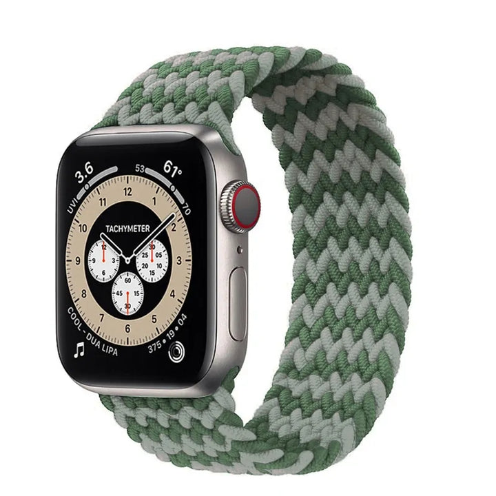 Braided Solo Loop Nylon Band for Apple Watch Series 3-6 & SE (Sizes: 44mm, 40mm, 38mm, 42mm)