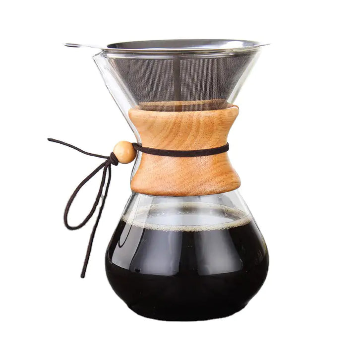 Enamel Coffee Pot With Wooden Handle