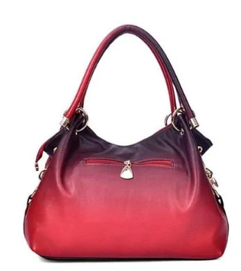 Women's Leather Gradient Tassel Shoulder Bag